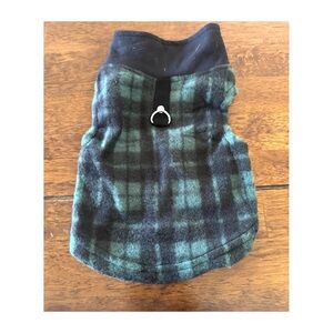 Plaid Fleece Dog Jacket w/ Harness D-Ring Small Puppy Coat”